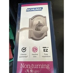 NEW Schlage F170 V ACC 619 CAM  Left Hand Dummy Accent Door Lever w Camelot Trim